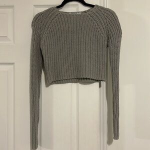 Cropped t Alexander wang sweater in gray